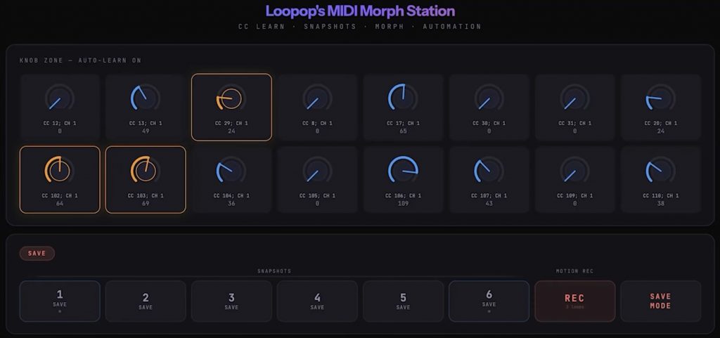 loopop's midi morph station